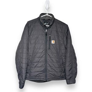 Carhartt Gilliam Rain Defender Insulated Full Zip Puffer Jacket Men’s Small Grey